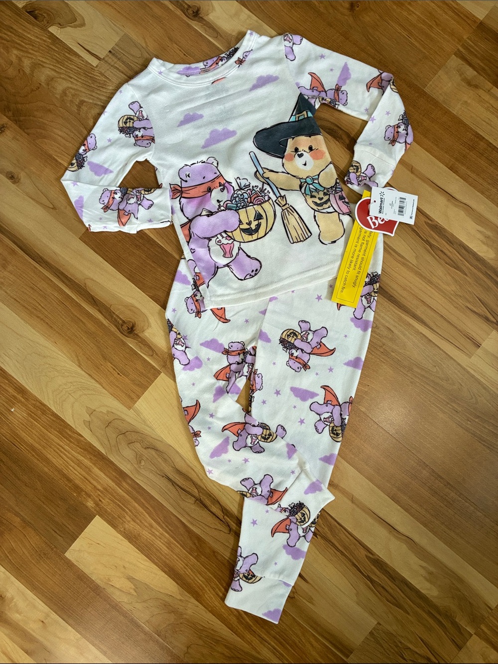 Girls Care Bears Halloween Two Piece Pajama Set - Size 4T